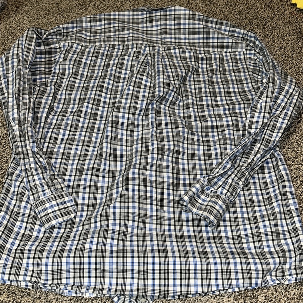 Men's Cinch Blue Plaid Button Down - Picture 4 of 4